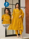 Desi Kudi By Kaya Mul Chanderi Wholesale Kurti With Bottom Dupatta In India